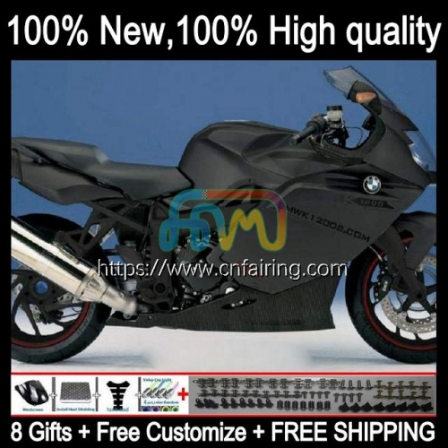 Body Kit For BMW K1200 S K 1200 S K1200S K1200-S Cowling K-1200S 05 06 07 08 09 10 K 1200S 2005 2006 2007 2008 Matte Black 2009 2010 Fairing 14HM.14