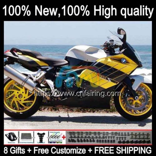 Body Kit For BMW K1200 S K 1200 S K1200S K1200-S Cowling K-1200S 05 06 07 08 09 10 K 1200S Yellow blk 2005 2006 2007 2008 2009 2010 Fairing 14HM.22