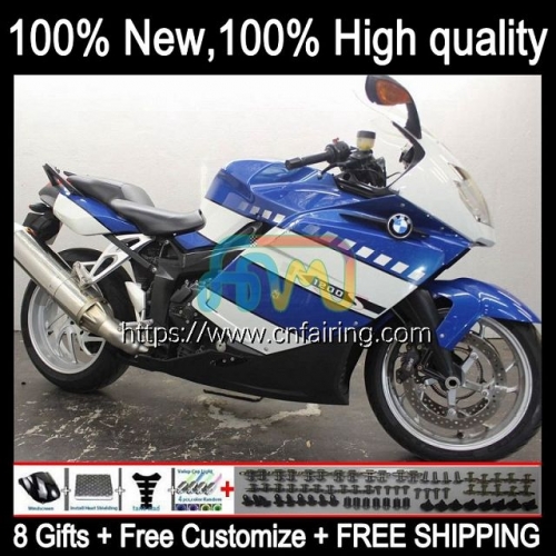 OEM Body For BMW K1200 S K 1200 S K-1200S 2005 2006 2007 2008 White blue 2009 2010 Cowling K 1200S K1200S K1200-S 05 06 07 08 09 10 Fairing 14HM.48