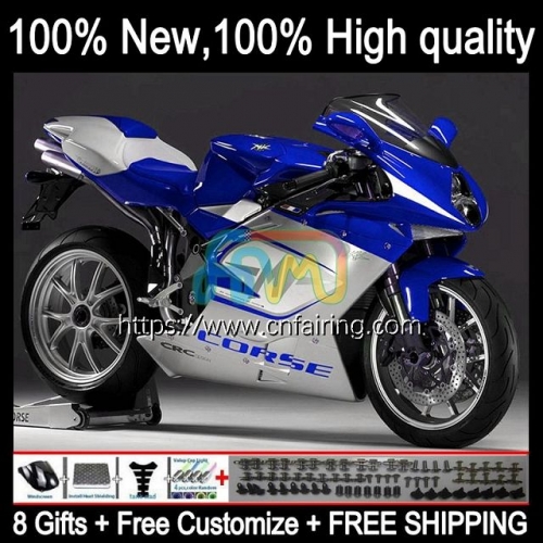 OEM Body For Agusta MV F4 R312 750S 1000 R 750 1000CC 2005 2006 Cowling 1000R 312 1078 1+1 Bodywork MA F4 1000 CC Blue white  05 06 Fairings 8HM.57