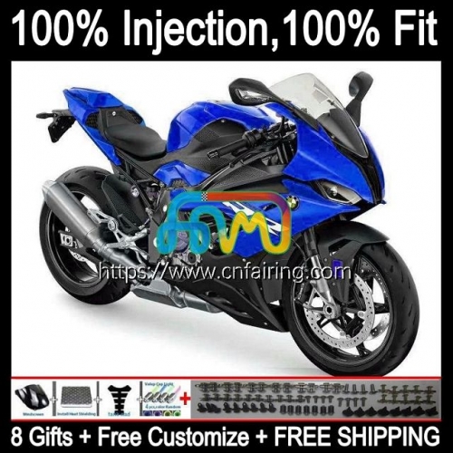 Injection mold Body For BMW S1000 RR S1000-RR S 1000 RR Glossy Blue 19-21 Bodywork S1000RR 19 20 21 S 1000RR 2019 2020 2021 Full OEM Fairings 7HM.22