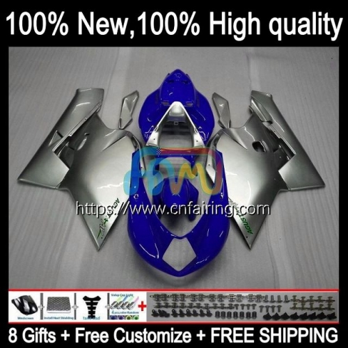 OEM Body For Agusta MV F4 R312 750S 1000 R Silver blue 750 1000CC 2005 2006 Cowling 1000R 312 1078 1+1 Bodywork MA F4 1000 CC 05 06 Fairings 8HM.58