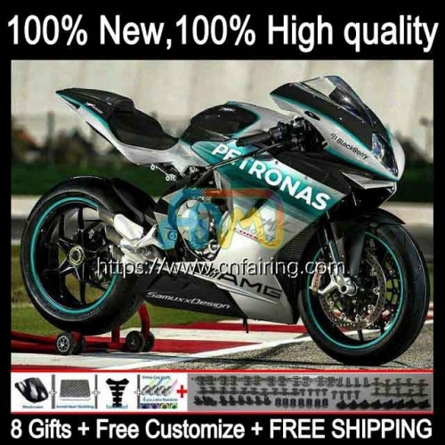 OEM Body For Agusta MV F4 R312 750S 1000 R 750 1000CC Green Silver 2005 2006 Cowling 1000R 312 1078 1+1 Bodywork MA F4 1000 CC 05 06 Fairings 8HM.86