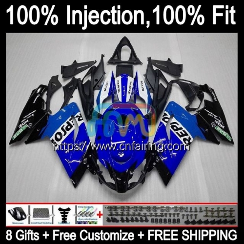 Injection mold Body For Aprilia RS-125 RS4 RS125R RSV125 RS125 06 07 08 09 10 11 RS 125 2006 2007 Repsol blue 2008 2009 2010 2011 OEM Fairing 9HM.16