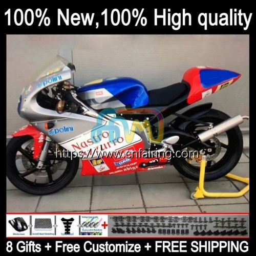 Body For Aprilia RS-125 RSV125 RS4 1999 2000 2001 2002 2003 2004 2005 Red silvery RSV 125 RS 125 RR 125RR RS125 99 00 01 02 03 04 05 Fairing 10HM.68