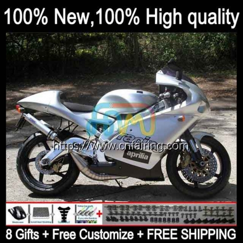 Body For Aprilia RS-125 RSV125 RS4 1999 2000 2001 2002 2003 2004 2005 RSV 125 RS 125 RR 125RR Gloss silver RS125 99 00 01 02 03 04 05 Fairing 10HM.71