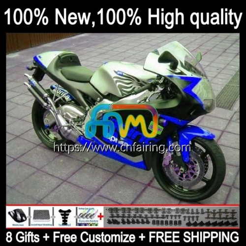 Body For Aprilia RS250R RSV250RR RS-250 1998 1999 2000 2001 2002 2003 RSV250 RSV 250 RS 250 RR RS250 R 98 99 00 01 02 03 Fairings Silver black 6HM.118