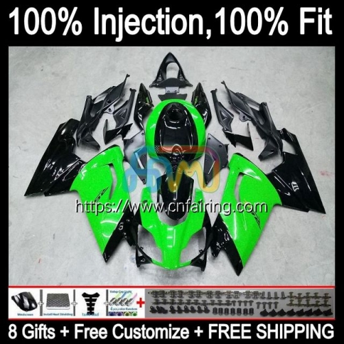 Injection mold Body For Aprilia RS-125 RS4 RS125R RSV125 Green black RS125 06 07 08 09 10 11 RS 125 2006 2007 2008 2009 2010 2011 OEM Fairing 9HM.24