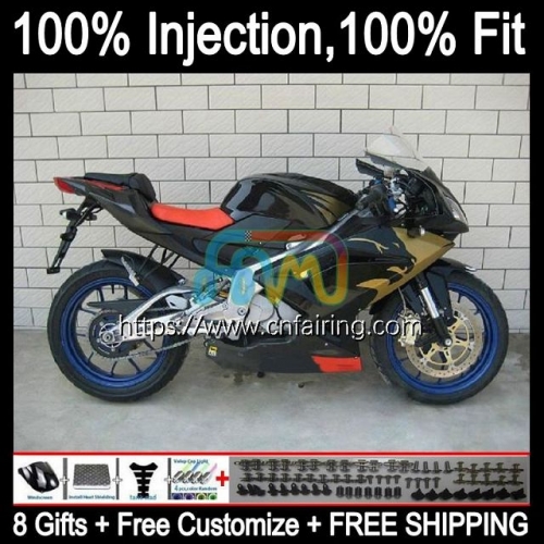 Injection mold For Aprilia RS4 RS125R RS-125 2006 2007 2008 2009 2010 2011 Body RS 125 RSV125 RS125 Golden black 06 07 08 09 10 11 OEM Fairing 9HM.58