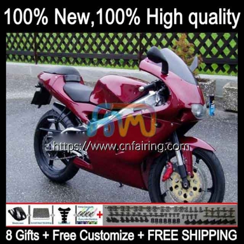 Body For Aprilia RS-125 RS4 RSV 125 RS 125 RR 125RR RS125 99 00 01 02 03 04 05 RSV125 1999 2000 2001 2002 2003 2004 2005 Fairing Wine red 10HM.22