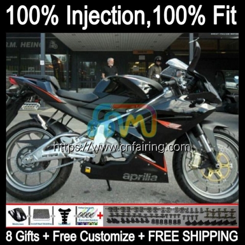 Injection mold For Aprilia RS4 RS125R Black red RS-125 2006 2007 2008 2009 2010 2011 Body RS 125 RSV125 RS125 06 07 08 09 10 11 OEM Fairing 9HM.0