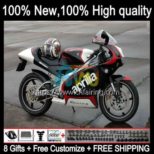 Body For Aprilia RS-125 White black RS4 RSV 125 RS 125 RR 125RR RS125 99 00 01 02 03 04 05 RSV125 1999 2000 2001 2002 2003 2004 2005 Fairing 10HM.17