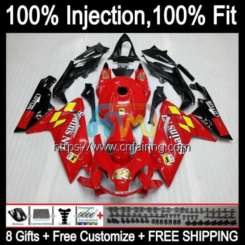 Injection mold Body For Aprilia RS-125 RS4 RS125R RSV125 RS125 06 07 08 09 10 Glossy red 11 RS 125 2006 2007 2008 2009 2010 2011 OEM Fairing 9HM.23