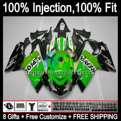 Injection mold For Aprilia RS4 RS125R RS-125 2006 2007 2008 2009 2010 2011 Repsol green Body RS 125 RSV125 RS125 06 07 08 09 10 11 OEM Fairing 9HM.86