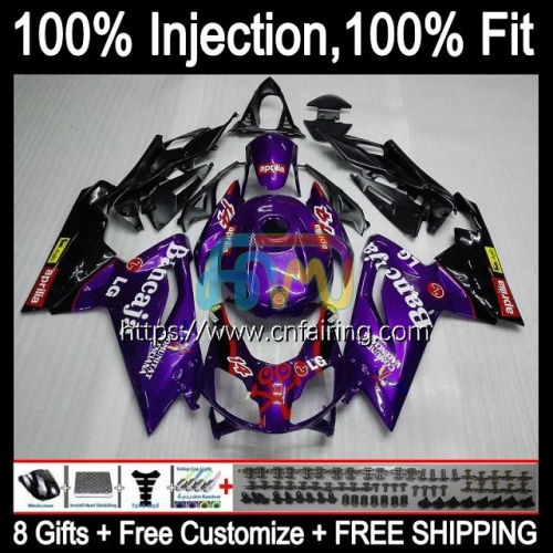 Injection mold Body For Aprilia RS-125 RS4 RS125R RSV125 RS125 06 07 08 09 10 11 RS 125 2006 2007 2008 Purple black 2009 2010 2011 OEM Fairing 9HM.20