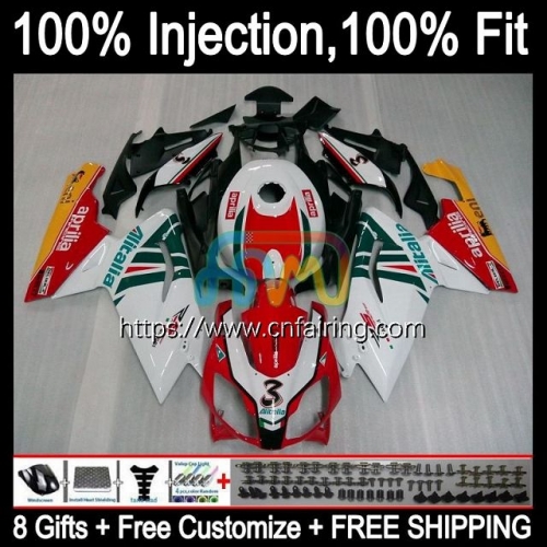 Injection mold Body For Aprilia RS-125 RS4 RS125R RSV125 RS125 06 07 08 09 10 11 RS 125 2006 2007 2008 2009 2010 2011 OEM Fairing Red white 9HM.11