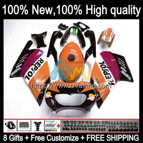 Body For Aprilia RS-125 RSV125 RS4 1999 2000 2001 2002 2003 2004 2005 RSV 125 RS 125 RR 125RR RS125 99 00 01 02 Repsol orange 03 04 05 Fairing 10HM.89