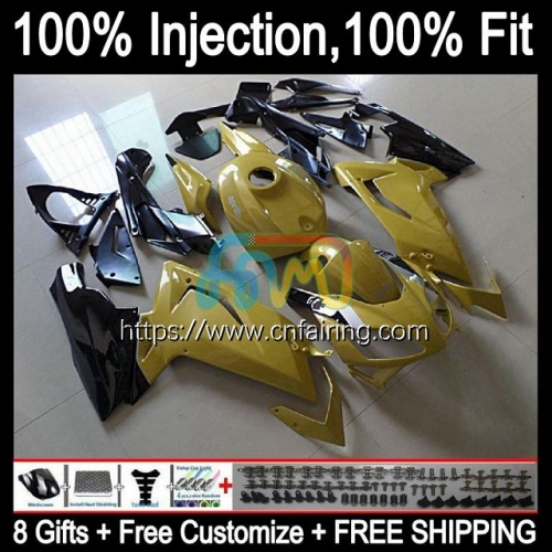 Injection mold Body For Aprilia RS-125 RS4 Gold black RS125R RSV125 RS125 06 07 08 09 10 11 RS 125 2006 2007 2008 2009 2010 2011 OEM Fairing 9HM.22