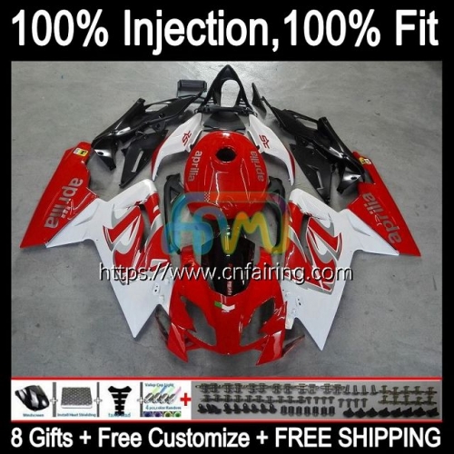 Injection mold Body For Aprilia RS-125 RS4 RS125R RSV125 Red white RS125 06 07 08 09 10 11 RS 125 2006 2007 2008 2009 2010 2011 OEM Fairing 9HM.17