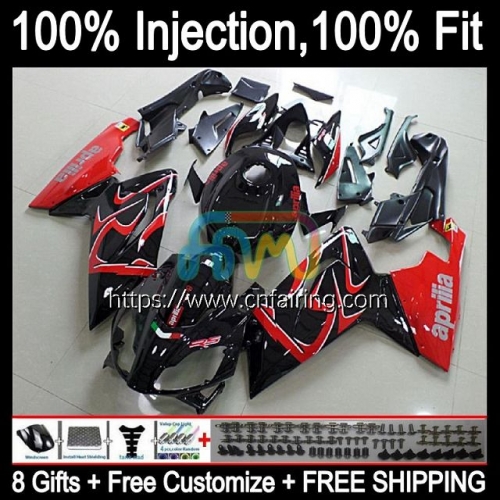 Injection mold Body For Aprilia RS-125 RS4 RS125R Red black RSV125 RS125 06 07 08 09 10 11 RS 125 2006 2007 2008 2009 2010 2011 OEM Fairing 9HM.5