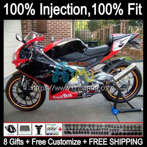 Injection mold For Aprilia RS4 RS125R RS-125 Red black 2006 2007 2008 2009 2010 2011 Body RS 125 RSV125 RS125 06 07 08 09 10 11 OEM Fairing 9HM.111