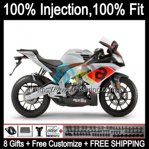 Injection mold For Aprilia RS4 RS125R RS-125 2006 2007 2008 2009 2010 Blk silvery 2011 Body RS 125 RSV125 RS125 06 07 08 09 10 11 OEM Fairing 9HM.77