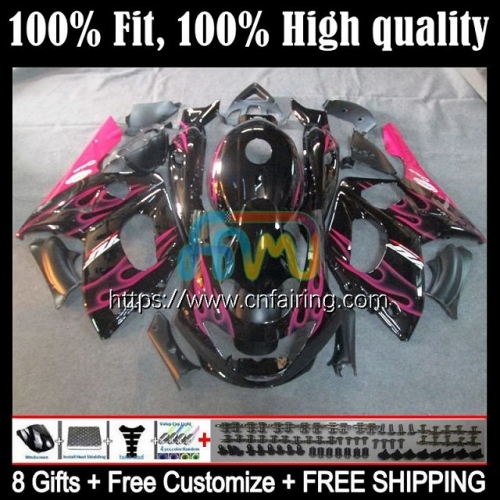 Body+Tank For YAMAHA YZF600R Thundercat YZF 600R 600 R YZF600 R 02 03 04 05 06 07 YZF-600R 1996 1997 1998 1999 2000 Pink Flames 2001 Fairing 19HM.56