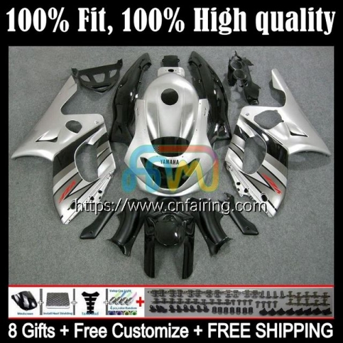 Body+Tank For YAMAHA YZF600R Thundercat YZF-600R YZF 600R 600 R 96 97 98 Gloss Silver 99 00 01 YZF600 R 2002 2003 2004 2005 2006 2007 Fairing 15HM.26