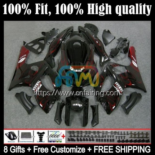 Body+Tank For YAMAHA YZF600R Thundercat YZF-600R YZF 600R 600 Red Flames R 96 97 98 99 00 01 YZF600 R 2002 2003 2004 2005 2006 2007 Fairing 15HM.12