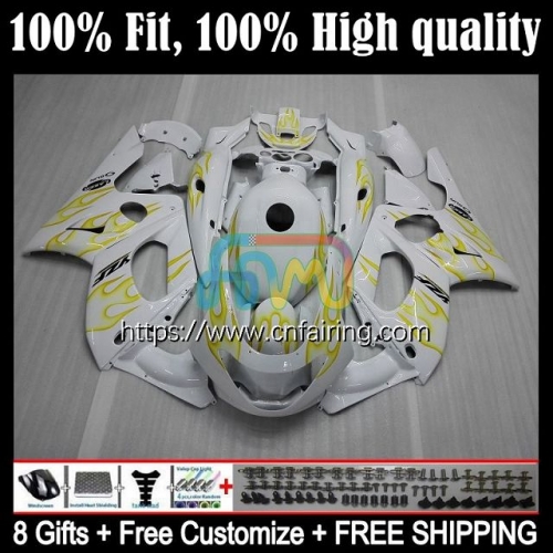 Tank+Body For YAMAHA Thundercat YZF600R 1996 1997 1998 1999 2000 2001 Yellow Flames YZF-600R YZF 600R 600 R YZF600 R 02 03 04 05 06 07 Fairing 19HM.96