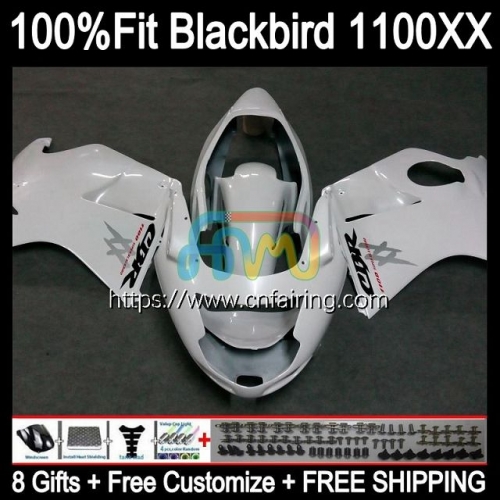 Injection OEM For HONDA Blackbird CBR1100XX CBR1100 XX 96 97 98 99 00 01 CBR 1100XX 1100 XX 2002 2003 2004 Pearl White 2005 2006 2007 Fairing 41HM.33