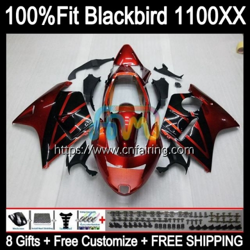 Injection OEM For HONDA CBR1100 XX CBR1100XX Blackbird 02 03 04 05 06 07 CBR Orange Black 1100 XX 1100XX 1996 1997 1998 1999 2000 2001 Fairing 42HM.52