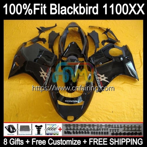 Injection OEM For HONDA Blackbird CBR1100XX CBR1100 XX 96 97 98 99 00 01 CBR 1100XX 1100 XX 2002 2003 2004 2005 Gloss Black 2006 2007 Fairing 41HM.8