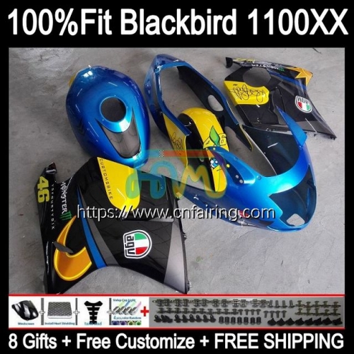 Injection OEM For HONDA CBR1100 XX CBR1100XX Blackbird 02 03 04 05 06 07 CBR 1100 XX 1100XX 1996 1997 1998 Shark fish 1999 2000 2001 Fairing 42HM.45