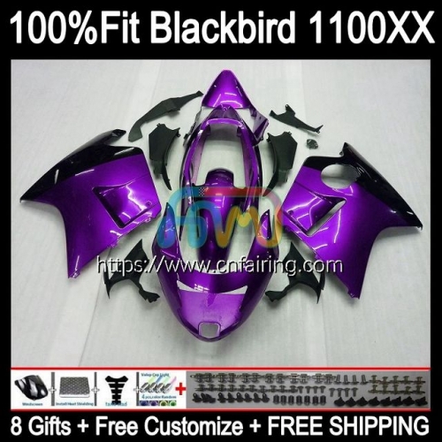 Injection For HONDA CBR1100XX Blackbird 2002 2003 2004 2005 2006 2007 CBR1100 XX CBR 1100XX 1100 Purple Blk XX 96 97 98 99 00 01 OEM Fairing 41HM.116