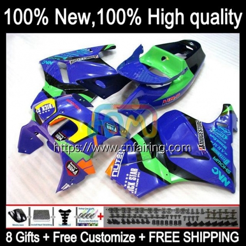 Body For HONDA RVF400R Green blue VFR400 R VFR400R NC35 V4 1994 1995 1996 1997 1998 RVF VFR 400 RVF400 R RR VFR 400R 94 95 96 97 98 Fairing 47HM.46