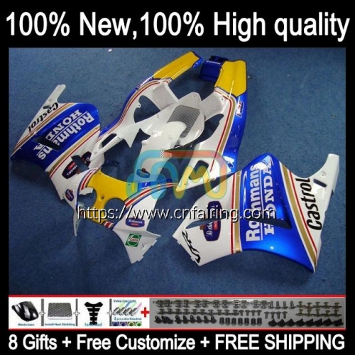 Body For HONDA VFR400 R NC30 Blue yellow V4 RVF VFR 400 RVF400 R 1989 1990 1991 1992 1993 RVF400R VFR400R VFR 400R 89 90 91 92 93 OEM Fairing 46HM.37