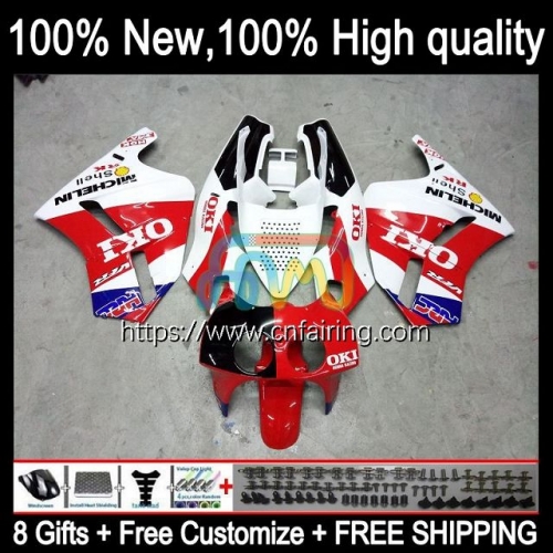 Body For HONDA VFR400R VFR400 R NC35 V4 RVF VFR 400 RVF400 White red R 94 95 96 97 98 VFR 400R RVF400R 1994 1995 1996 1997 1998 Fairing Kit 47HM.18