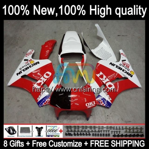 Body Kit For HONDA RVF400R VFR400 R NC24 V4 VFR400R Bodywork RVF VFR 400 RVF400 R 87 88 VFR400RR VFR White red 400R 1987 1988 OEM Fairings 45HM.17