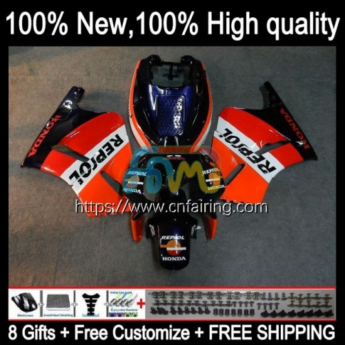 Body For HONDA VFR400R VFR400 R NC35 V4 RVF VFR 400 RVF400 R 94 95 96 97 98 VFR 400R RVF400R Repsol Blue 1994 1995 1996 1997 1998 Fairing Kit 47HM.3