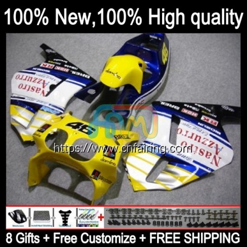 OEM Body For HONDA RVF400 R NC24 V4 RVF400R VFR400 R VFR400R 1987 1988 Bodywork Blue yellow VFR400RR VFR 400R RVF VFR 400 87 88 Fairing Kit 45HM.59