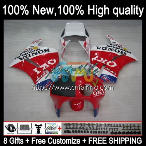 OEM Body For HONDA RVF400 R NC24 V4 RVF400R VFR400 R VFR400R 1987 1988 Bodywork VFR400RR VFR 400R RVF VFR 400 87 88 Fairing Red white Kit 45HM.41