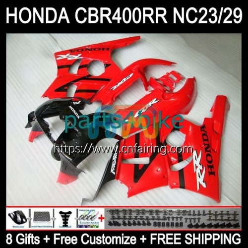 Body OEM For HONDA CBR Red black 400 RR CBR400 RR NC23 1988 1989 1990 1991 1992 1993 CBR 400RR CBR400RR NC29 88 89 90 91 92 93 ABS Fairing 48HM.67