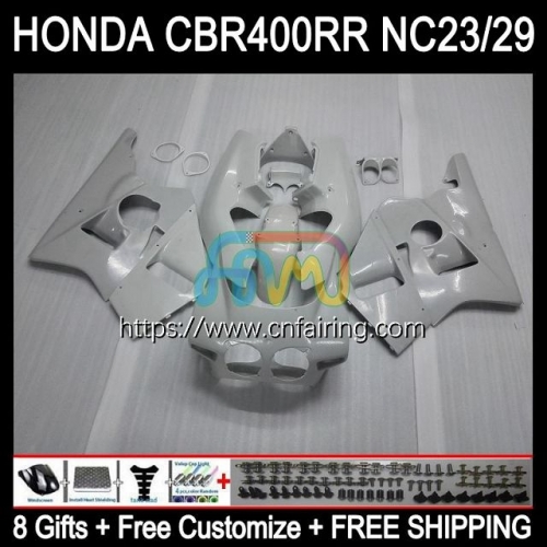 Body Kit For HONDA CBR 400 RR NC29 CBR400RR 1994 1995 1996 1997 1998 1999 CBR 400RR CBR400 RR NC23 94 95 96 97 98 Pearl White 99 OEM Fairing 49HM.75