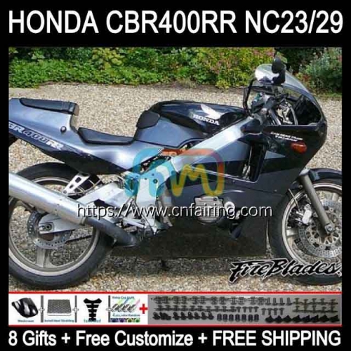 Body OEM For HONDA CBR Stock Black 400 RR CBR400 RR NC23 1988 1989 1990 1991 1992 1993 CBR 400RR CBR400RR NC29 88 89 90 91 92 93 ABS Fairing 48HM.34