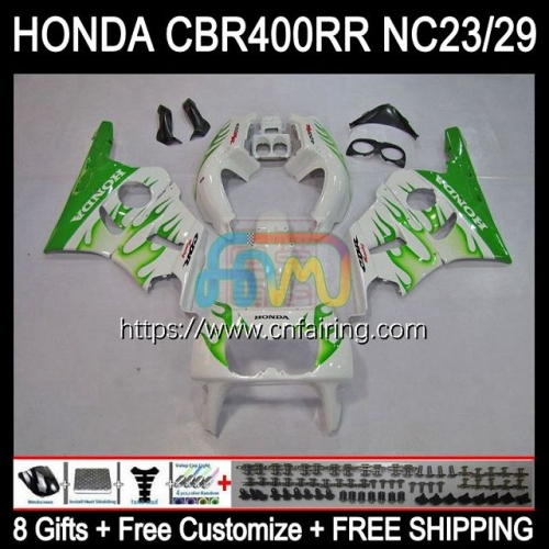 Body Kit For HONDA CBR 400 RR NC29 CBR400RR 1994 1995 1996 1997 1998 1999 CBR 400RR CBR400 RR NC23 94 95 96 97 98 99 OEM Fairing Green Flames 49HM.52