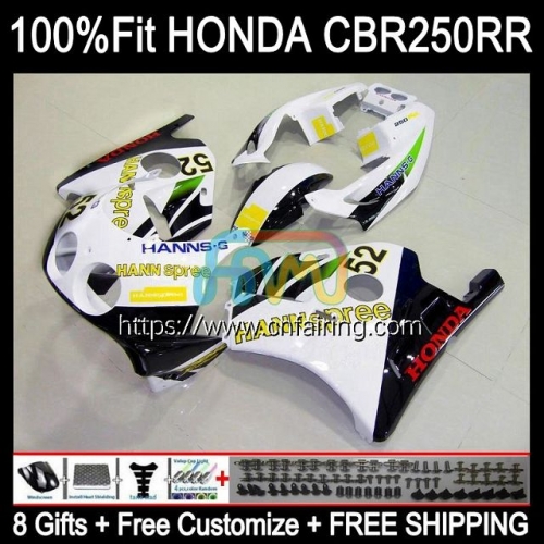 Injection Mold Body For HONDA CBR 250RR 250R HANNSpree 250CC CBR250CC CBR250RR 88 89 CBR 250 RR CC MC19 CBR250 RR 1988 1989 OEM Fairing Kit 50HM.42