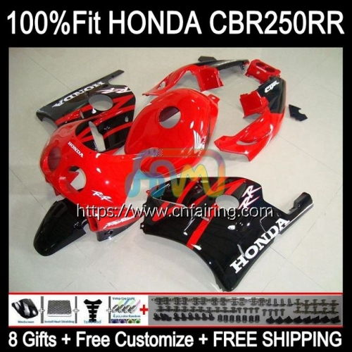 Injection OEM For HONDA Red black CBR250RR CBR 250RR 250CC 1990 1991 1992 1993 1994 CBR 250 R RR CC CBR250 RR MC22 95 96 97 98 99 Fairings 51HM.81