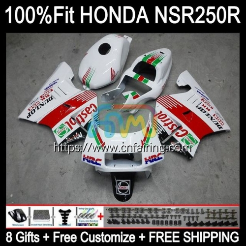 Injection Mold Bodys For HONDA NSR 250 R MC18 PGM2 NSR White green 250R NS250 NSR250R MC16 NSR250 R RR 88 89 NSR250RR 1988 1989 OEM Fairings 52HM.35