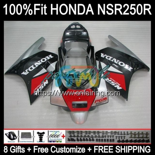 Injection Mold Bodys For HONDA NSR 250 R MC18 PGM2 NSR 250R NS250 NSR250R Silver black MC16 NSR250 R RR 88 89 NSR250RR 1988 1989 OEM Fairings 52HM.15